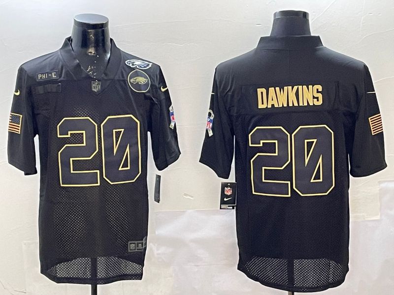 Men Philadelphia Eagles #20 Dawkins Black 2025 Nike Salute to Service Limited NFL Jersey style 5->philadelphia eagles->NFL Jersey